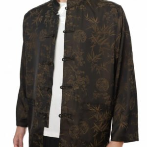 Bamboo Leaf Casual Tang suit Chinese Tai chi Kung Fu long sleeve shirt